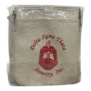 Delta Sigma Theta Cream Crossbody Bag